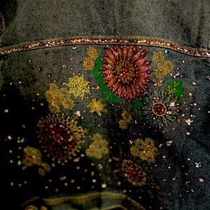Hand Painted Sonoma Jean Jacket. Original, One of a Kind. New, Tag Attached, XL